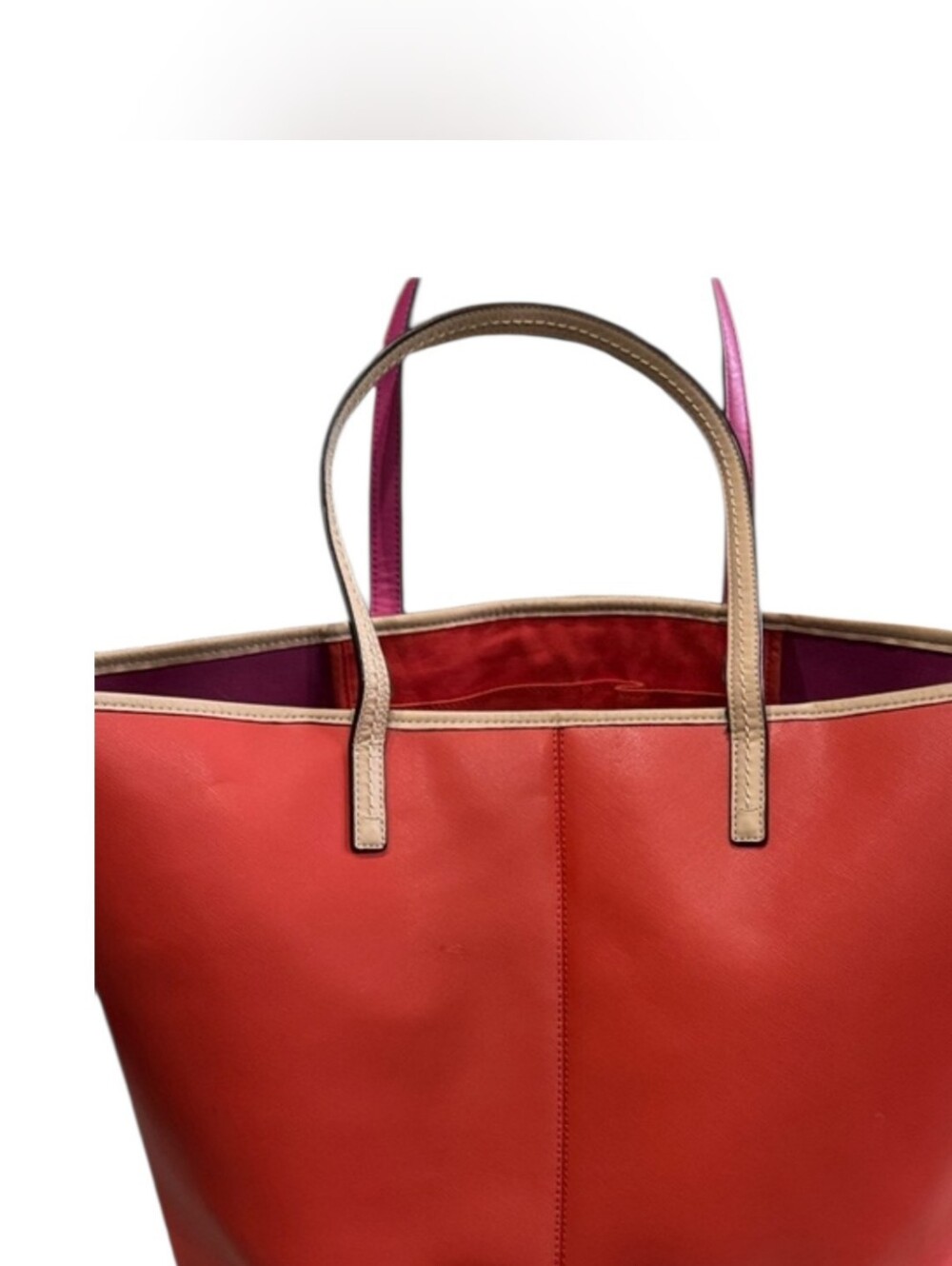 Coach Metro Leather Tote Style Number #F31326 In The Vermillion - Picture 2 of 5